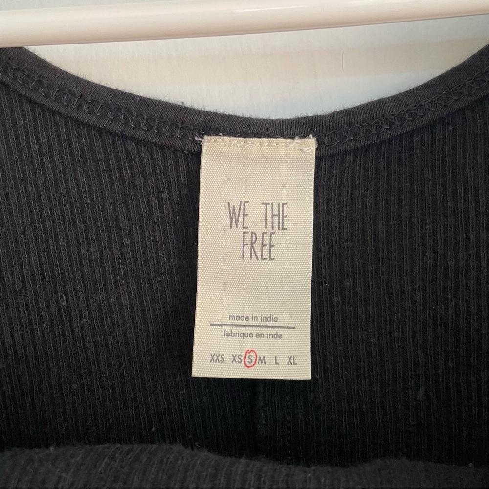 We The Free Tiger Embroidered Tank Top Black Gray Free People Shirt Size S - Picture 7 of 11